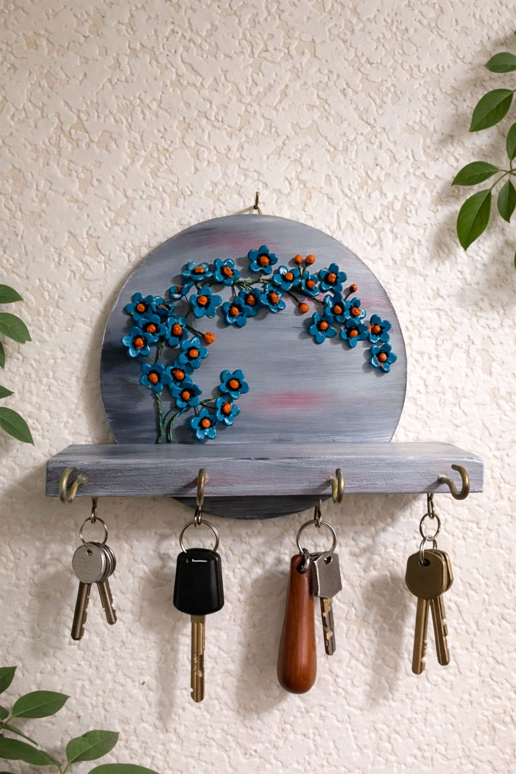 Soğuk porselen çiçek anahtarlık