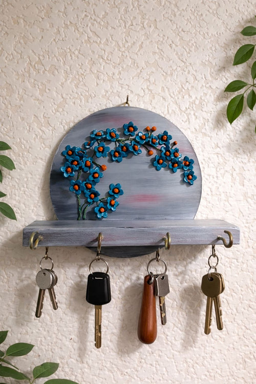 Soğuk porselen çiçek anahtarlık